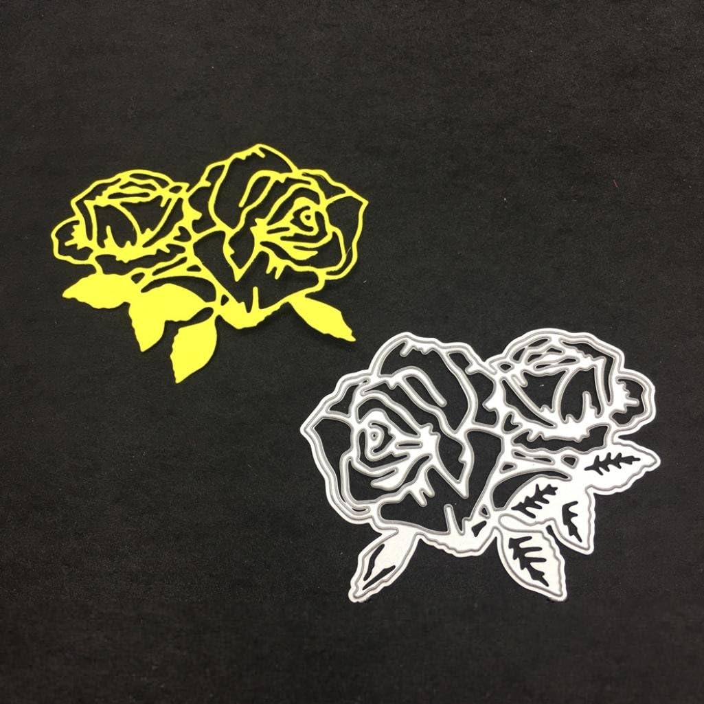 Transer Metal Die Cutting Dies Rose Stencil for DIY Scrapbooking Album Paper Card Decor Craft (F)