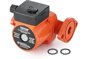 VEVOR 007-F5-7IFC 23 GPM Cast Iron Circulation Pump, 1" NPT Flange 3-Speed Hot Water Recirculating Pump, Quiet Operation Circulator Pump for Floor Heating/Home Water heater System