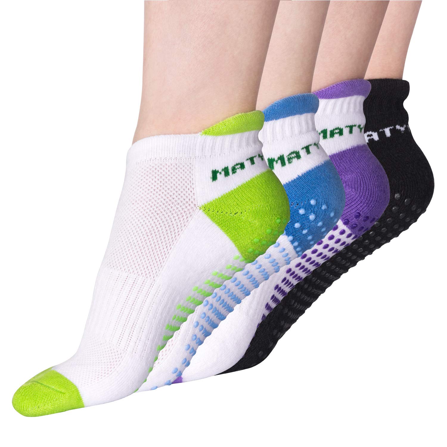 Matymats Grippy Yoga Socks Non Slip with Silicone Dot for Pilates, Barre, Bikram