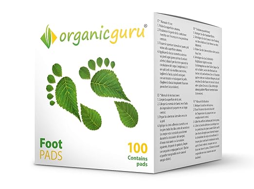 100 x OrganicGuru® Detox-Pflaster,Vorrat für 50 Tage, Fusspflaster Pflaster Pad Entgiften Entgiftung Detox