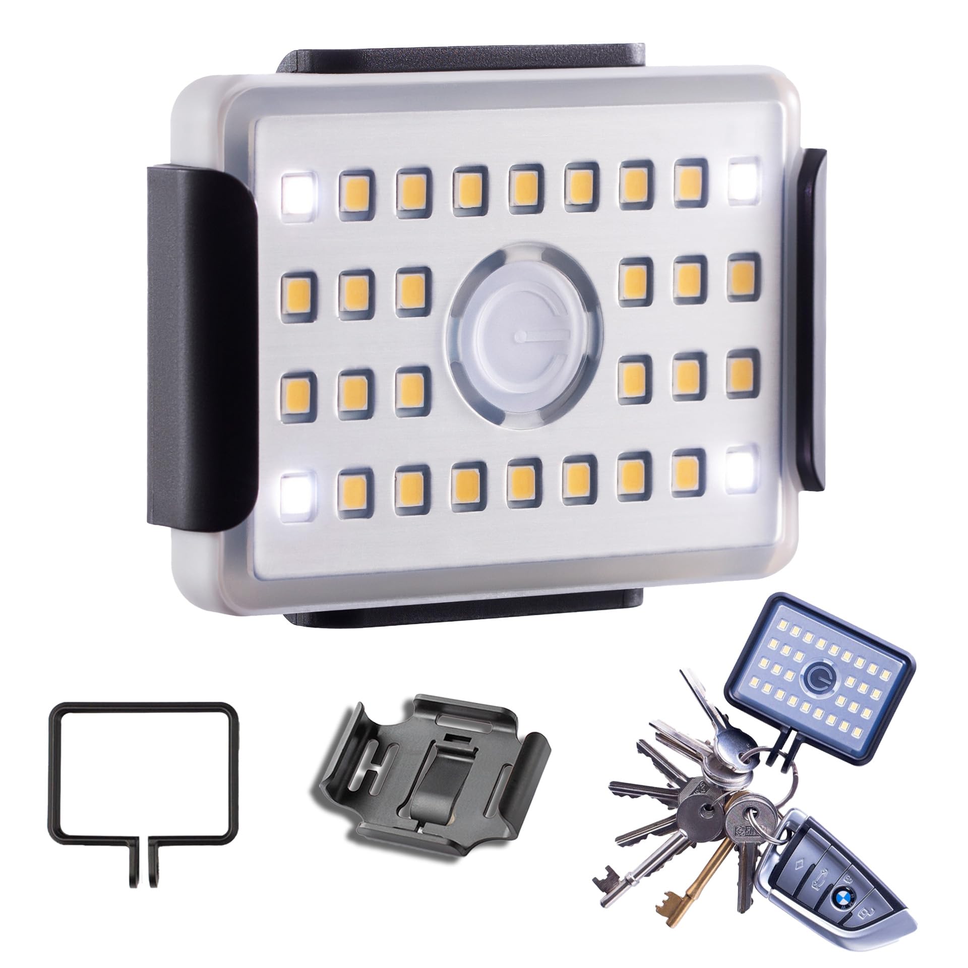 Glowstone Flashlight – Pack with 2 Accessories, NO Wireless Charger, 900 Lumen Ultra-Compact, Durable, Wearable & Mountable Torch, CRI95+ LED Work Light, IP69K, Intrinsically Safe, White