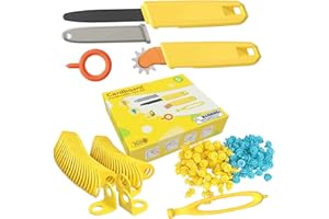 ChiuTiaro 168Pcs Cardboard Construction Tool Kit Screwdriver Cutting Roller Screws Connector Kids Building Set for Home Play 