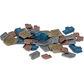 Stonemaier Games: Metal Sci-Fi Coins (Vantage) | 45 Metal Sci-Fi Coins to Enhance Your Game Play - $1 (x18), $2 (x12), $5 (x9), and $10 (x6) made of zinc alloy