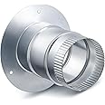 Hicarer Round Ducting Take Off Collar Galvanized Steel Metal Pipe Reducer Air Duct Adapter Connector for Grow Tent Bathroom Kitchen Ventilation Systems(1 Pcs,4 Inch)