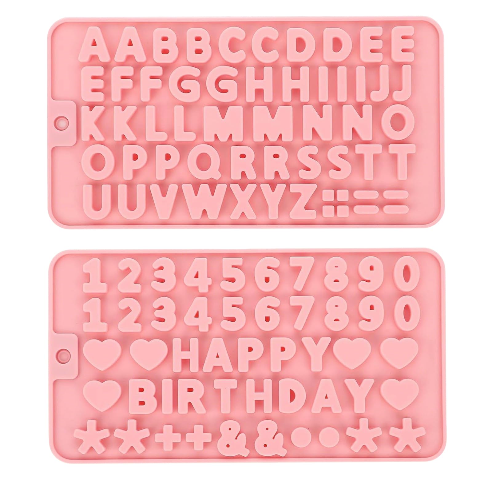 Photo 1 of 2 pcs Number Chocolate Molds and Letter Silicone Molds,Reusable Alphabet Candy Molds with Happy Birthday Cake Decorating Symbols, for cake cookies, ice cubes, chocolate resin ?