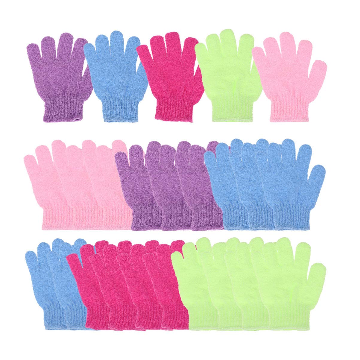minkissy 30Pcs Five Finger Shower Gloves Bathing Scrubbers Simple Body Exfoliator Shower Towels Back for Men