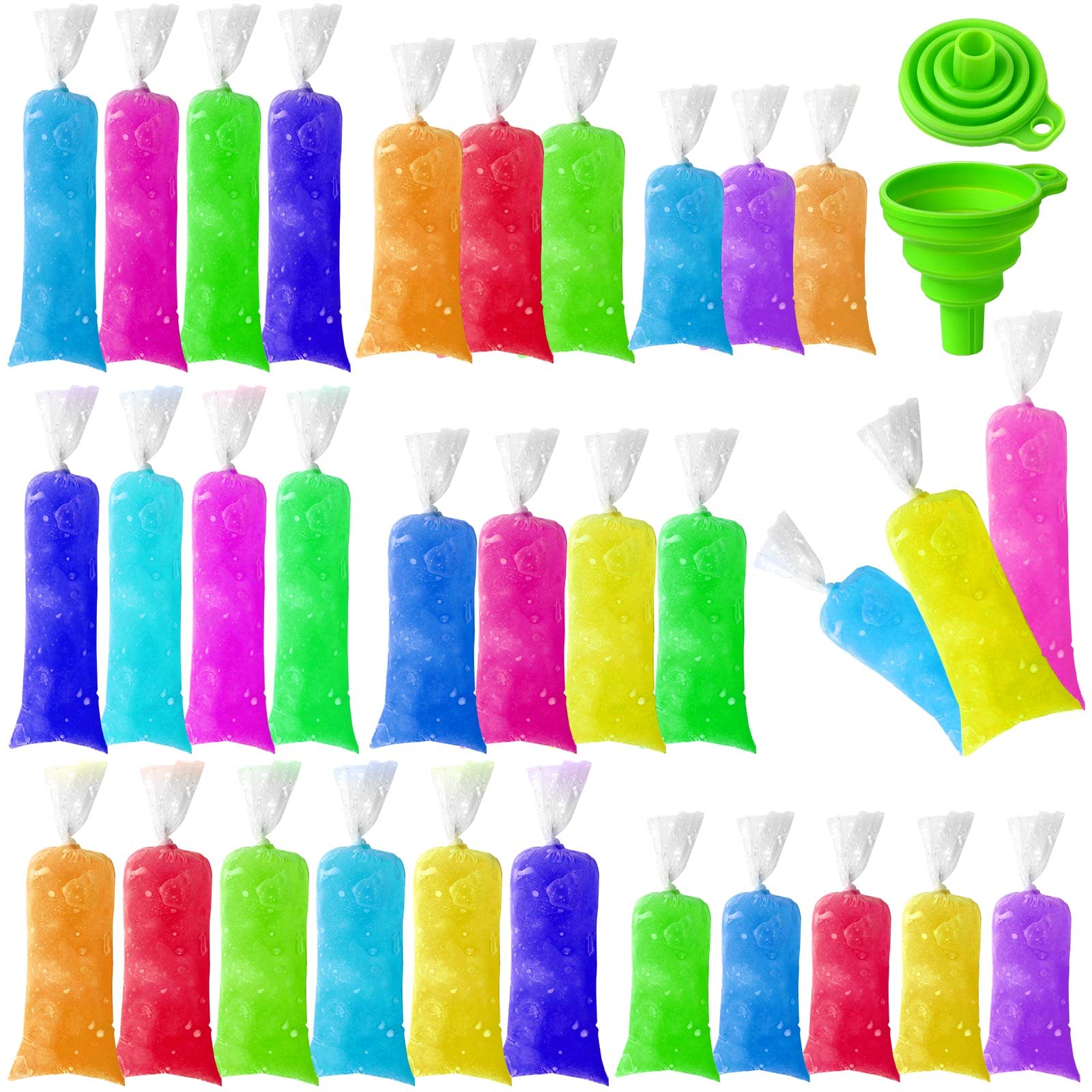 Photo 1 of 1002 Pcs Ice Lolly Bags Disposable Ice Cream Mold Bags with Silicone Funnel, 3 Size Candy DIY Pouch for Making Yogurt, 2x12 Inch, 3x12 Inch, 3x10 Inch