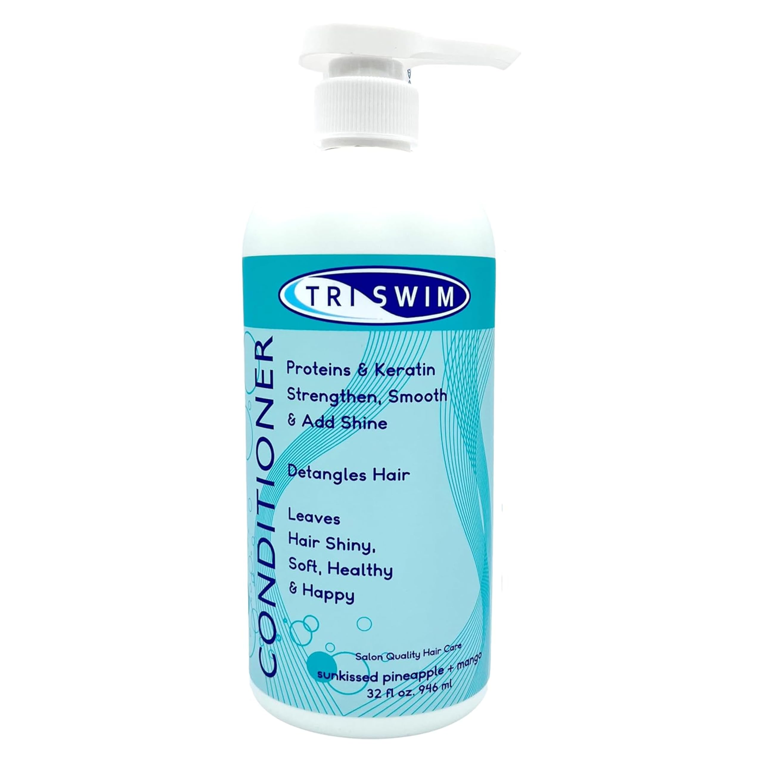 TRISWIM Swimmer's Moisturizing Conditioner | Detangling & Regenerating Vegan Formula | After Swim Hair Care (946 ml)