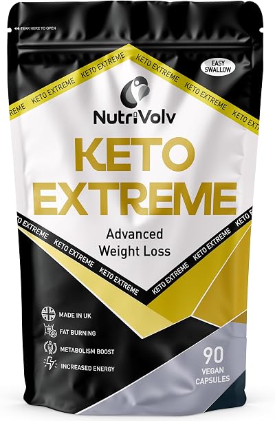 NutriVolv Keto Extreme Fat Burner 90 Capsules Diet Metabolism Energy