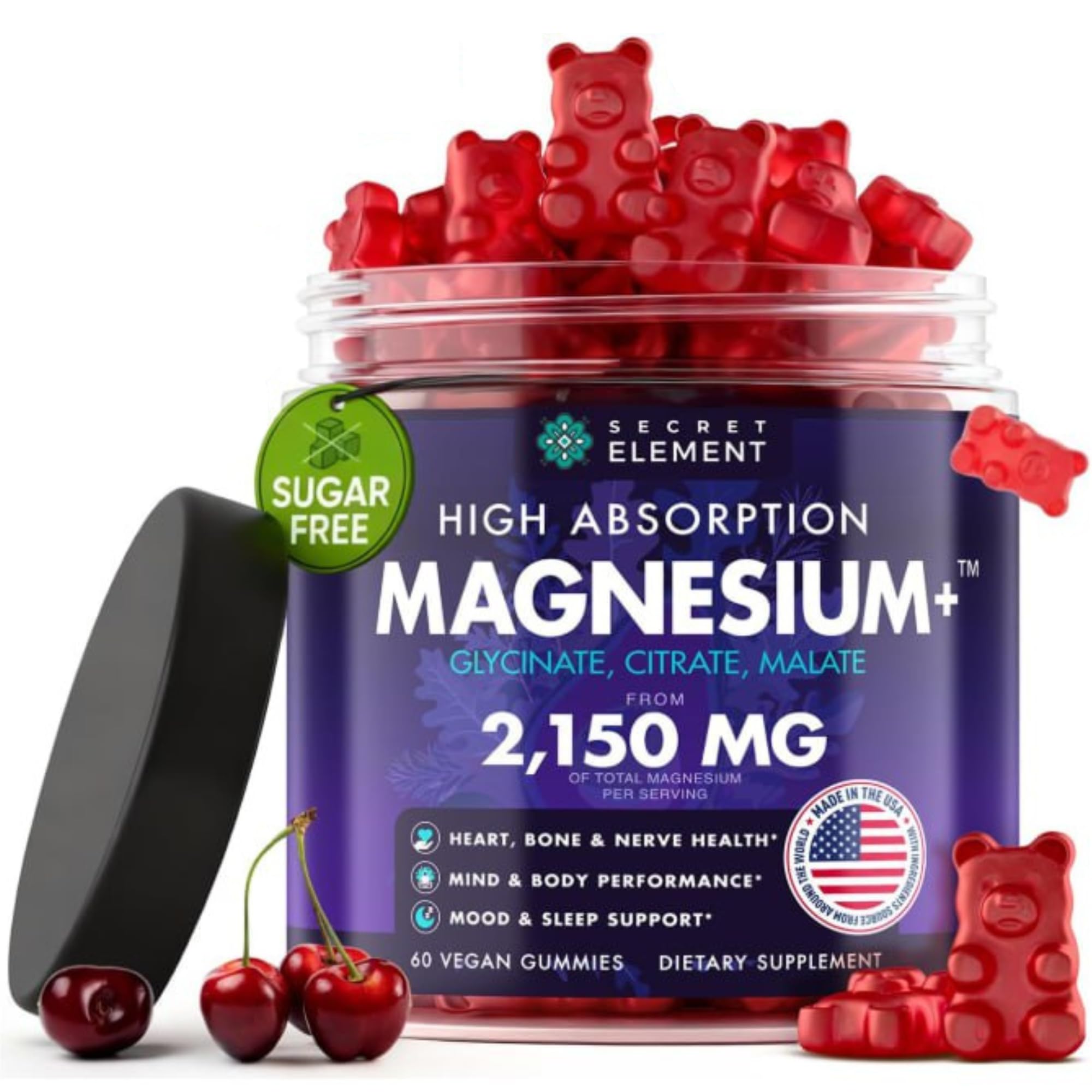 High Absorption Magnesium+ Gummies (Cherry)