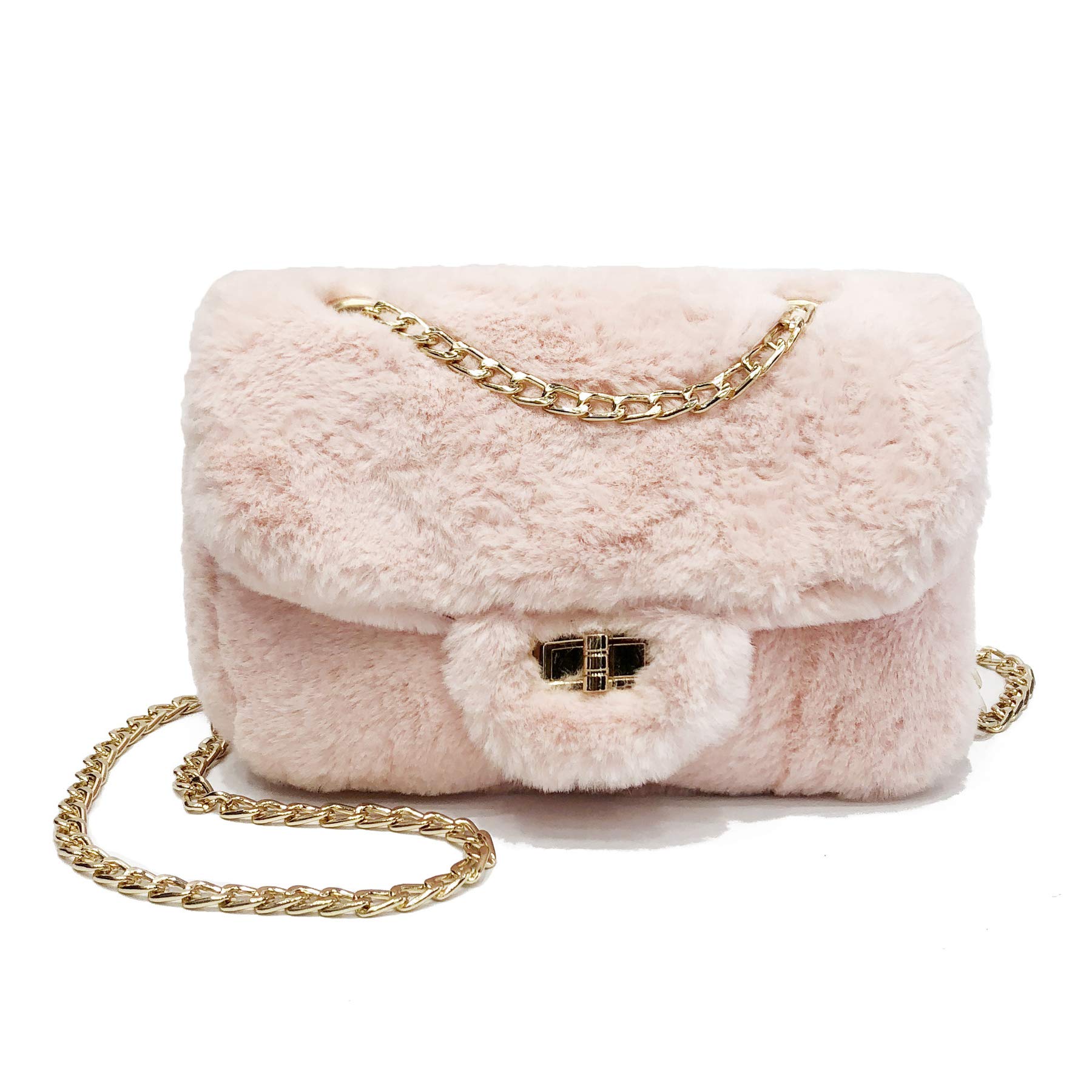 faux fur leopard purse
