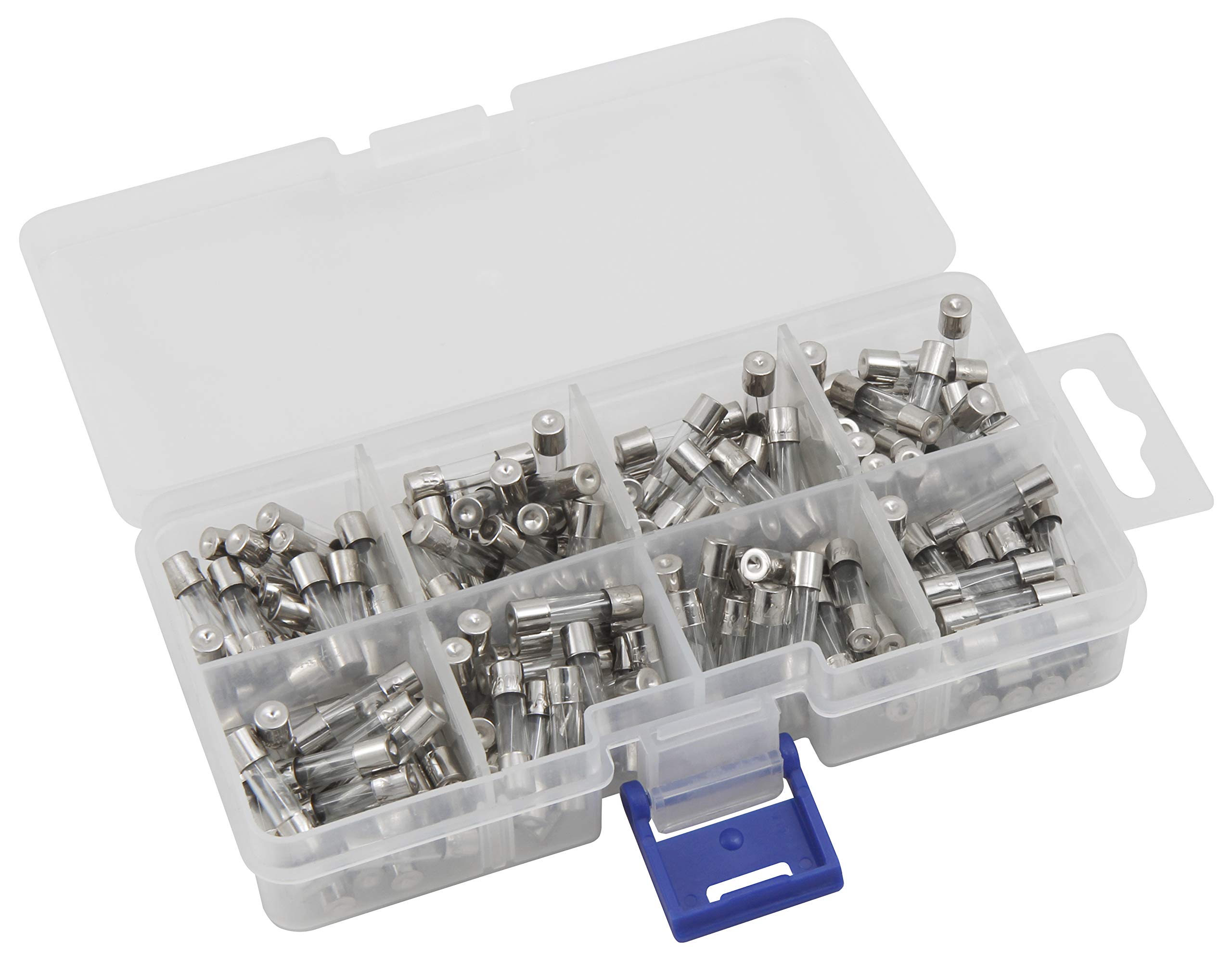 McPower Fuses Micro Fuses 5 x 20 mm Fuse Assortment 160 Pieces Quickly 20 Pieces 500 mA, 1 A, 2 A, 3 A, 4 A, 5 A, 8 A, 10 A in Transparent Plastic Box