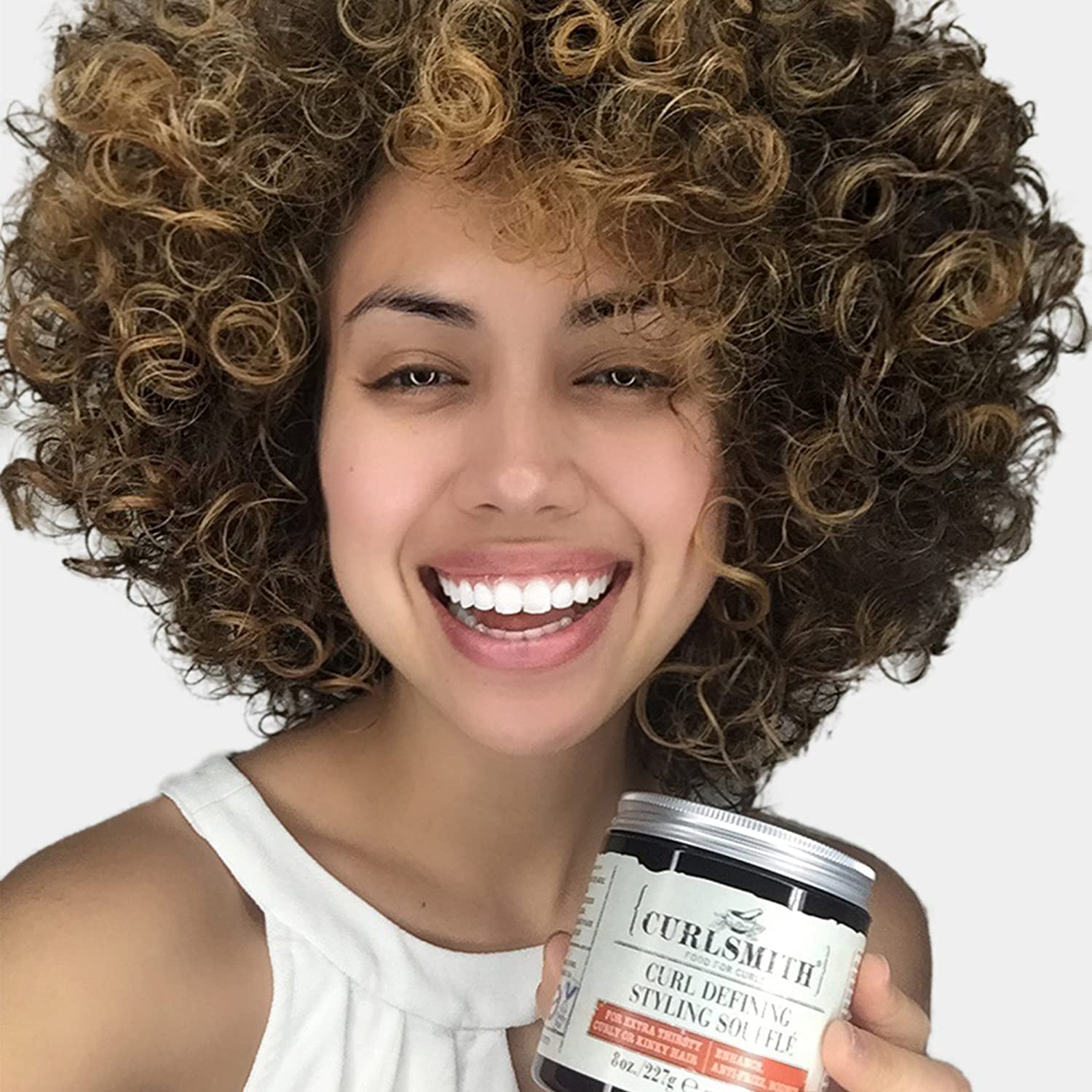 CURLSMITH Curl Defining Styling Soufflé - Vegan Medium Hold Styling Gel for Wavy, Curly and Coily Hair (16oz)