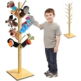 Montex Wooden Puppet Stand for Display, 48'' Puppet Tree Stand Up to 15 Puppets, Puppet Holder for Classroom