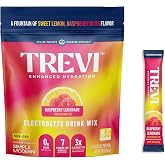 TREVI Electrolytes Powder Packets, Sugar Free Hydration Raspberry Lemonade | 8 Count Essential Daily Drink Mix, 0 Sugar, Magnesium, Potassium, Vitamin C, Calcium, B6 &amp; B12 Vitamins
