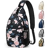 Pritent Crossbody Bags for Women Men Trendy Sling Bag Backpack Casual Chest Bag with Convertible Shoulder Strap