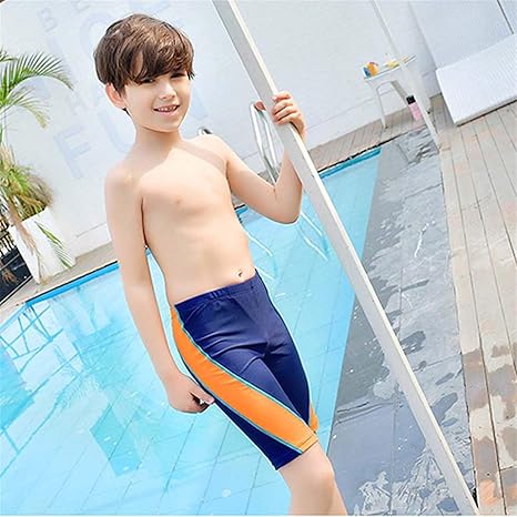 Amazon Co Jp 夏の男の子水泳ジャマー新しいプロの水泳パンツ子供の水泳パンツ子供のスポーツスーツビーチ水着 L ホーム キッチン