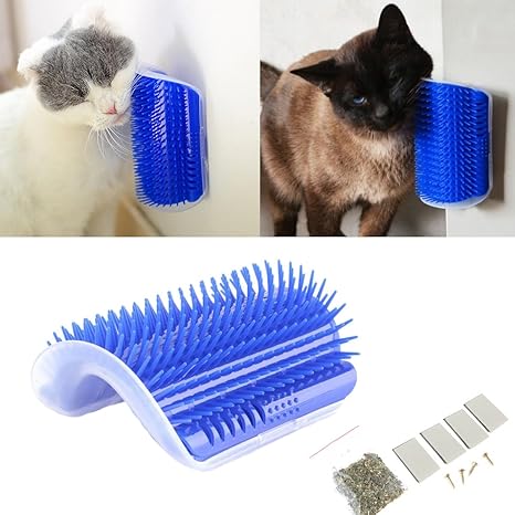 Tpocean Peigne De Toilettage Et Massage Pour Chat Courbe Avec Herbe Aux Chats Amazon Fr Animalerie