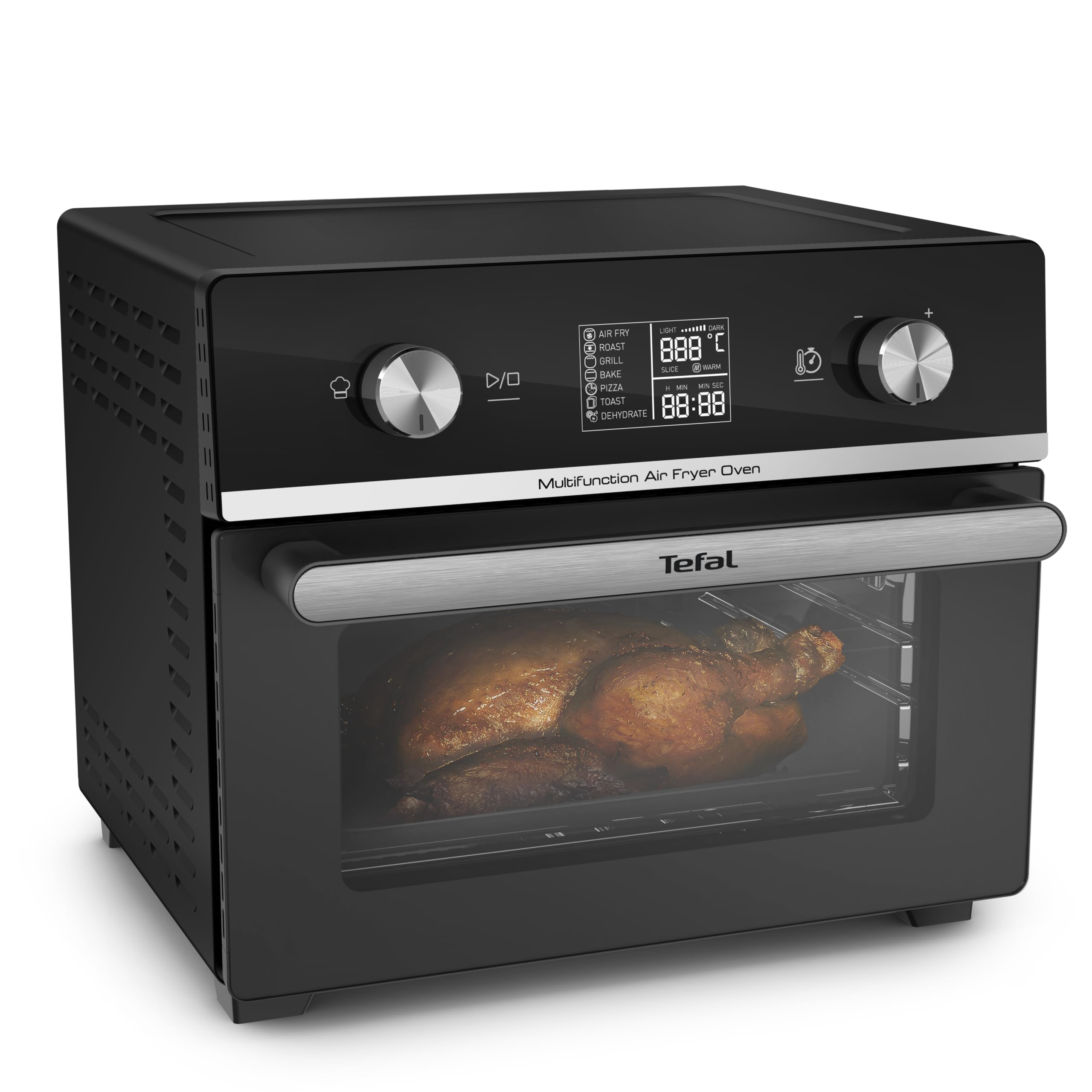 Tefal Fw6058 Air Fryer Oven Friteuse À Air Chaud, Four Multifonction, Capacité De 20 L, 10 Programmes Automatiques, Économe En Énergie, Écran Tactile Numérique, Avec Accessoires, Noir