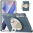 Junfire Protective Case for Galaxy Tab S10 Plus 12.4 inch 2024, Samsung Galaxy Tab S9FE+/S9+/S8Plus/S7FE/S7Plus Shockproof Rugged Case with Kickstand/Hand Strap/Stylus Holder-CronflowerBlue