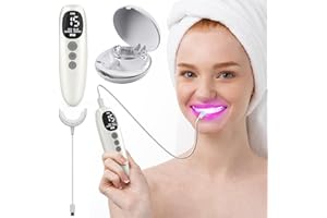 LED Light Oral Care Device for Daily Use, Red & Blue LED Light Experience with 18 LEDs, Comfortable Silicone Mouthpiece, Port