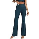 ODODOS Women's Powerful Tummy Control Flared Yoga Pants 2.0 High Waist Workout Bootcut Leggings with Inner Pocket- 29" / 31"