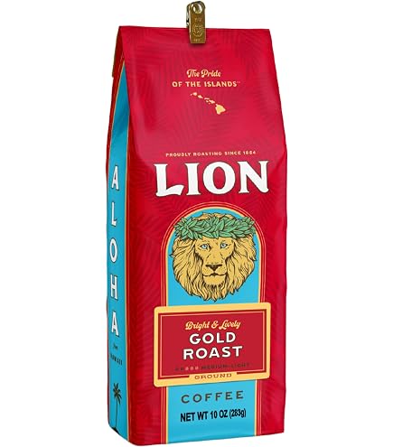 Amazon.com : Lion Coffee, Premium Gold Roast, 10% Kona Coffee