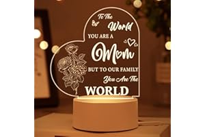 Mom Birthday Gifts - Christmas Gifts for Mom Engraved Night Light with Beautiful Words, Mom Christmas Gifts, Mama Presents fr