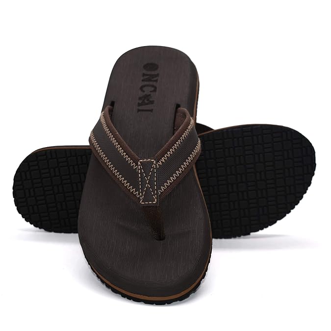 Herren Zehentrenner Erwachsene Sandalen Beach Pool Pantoffeln Flip Flops für Strandurlaub, Hausschuhe mit Weichem fußbett und