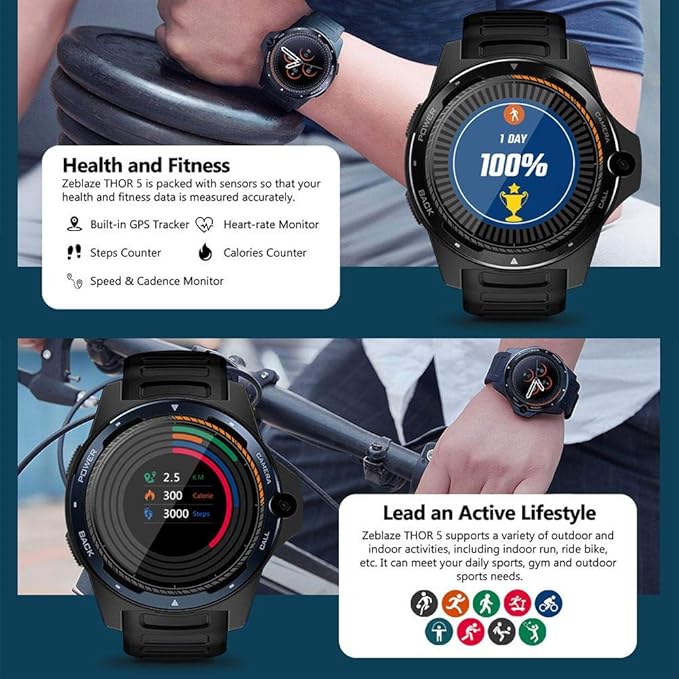 Lesgos Nuevo Zeblaze Thor 5 Dual SmartWatch, Zeblaze Thor Dual ...