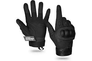 TITANOPS GEAR TitanOPS Tactical Gloves for Men - Full Finger Airsoft Gloves with Touch Screen Sensitive Knuckles - Sharp Resistant Microfiber Leather Nylon - Suitable for Hunting, Cycling, and Outdoor.