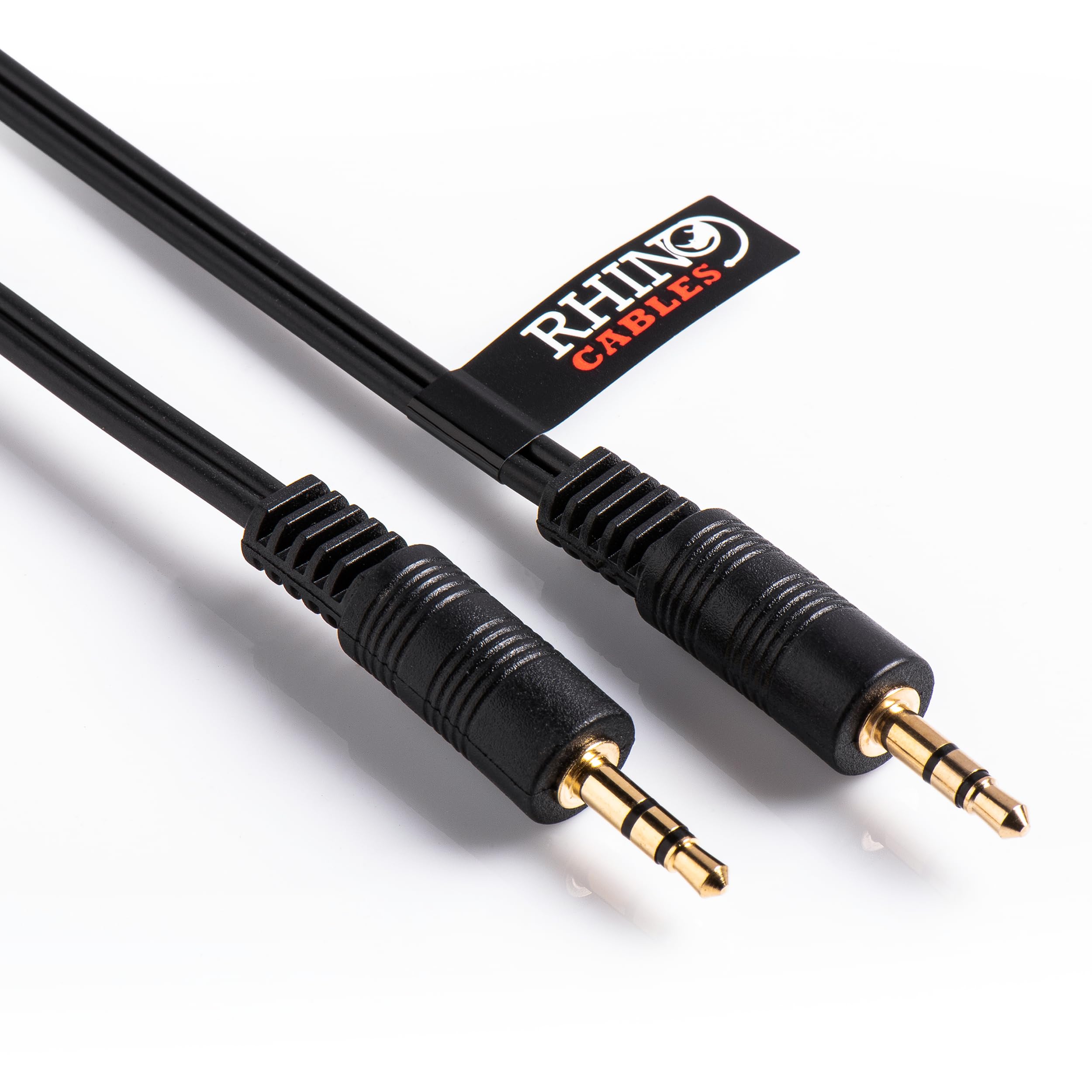 rhinocables Aux Cable 3.5mm Gold Audio Stereo Jack Cable, Male to Male for Car, Headphone, Earphones, Smartphone, Tablet, Headset, MP3, MP4, TV Speaker, Home Stereos, MP3, HiFi (7.5m)
