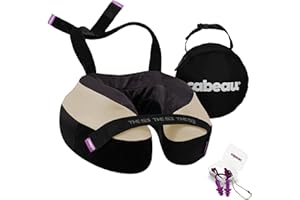 Cabeau The Neck's Evolution, TNE S3 Travel Neck Pillow Memory Foam Airplane Pillow - Neck Pillow with Attachment Straps - 360-Degree Support for Travel, Home, Office, and Gaming - (Cairo Tan)