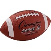 Champion Sports Rubber Football &ndash; Durable All-Weather Ball for Pee Wee to Official Sizes, Indoor &amp; Outdoor Play