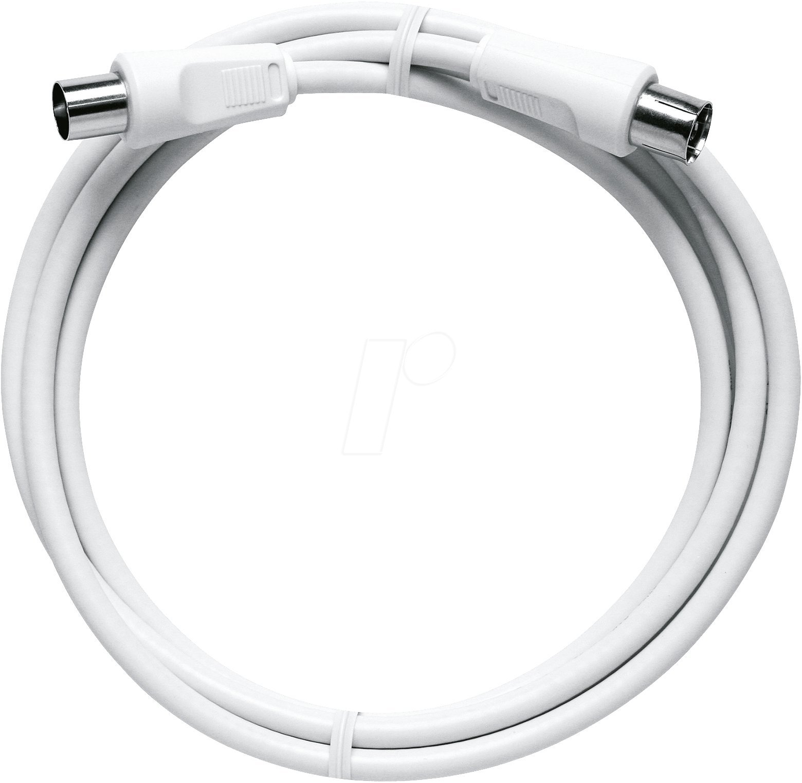 Axing BAK 750-80 coaxial connector cable high shielded Class A (straight IEC plug male to straight IEC plug female) 7.5 m white