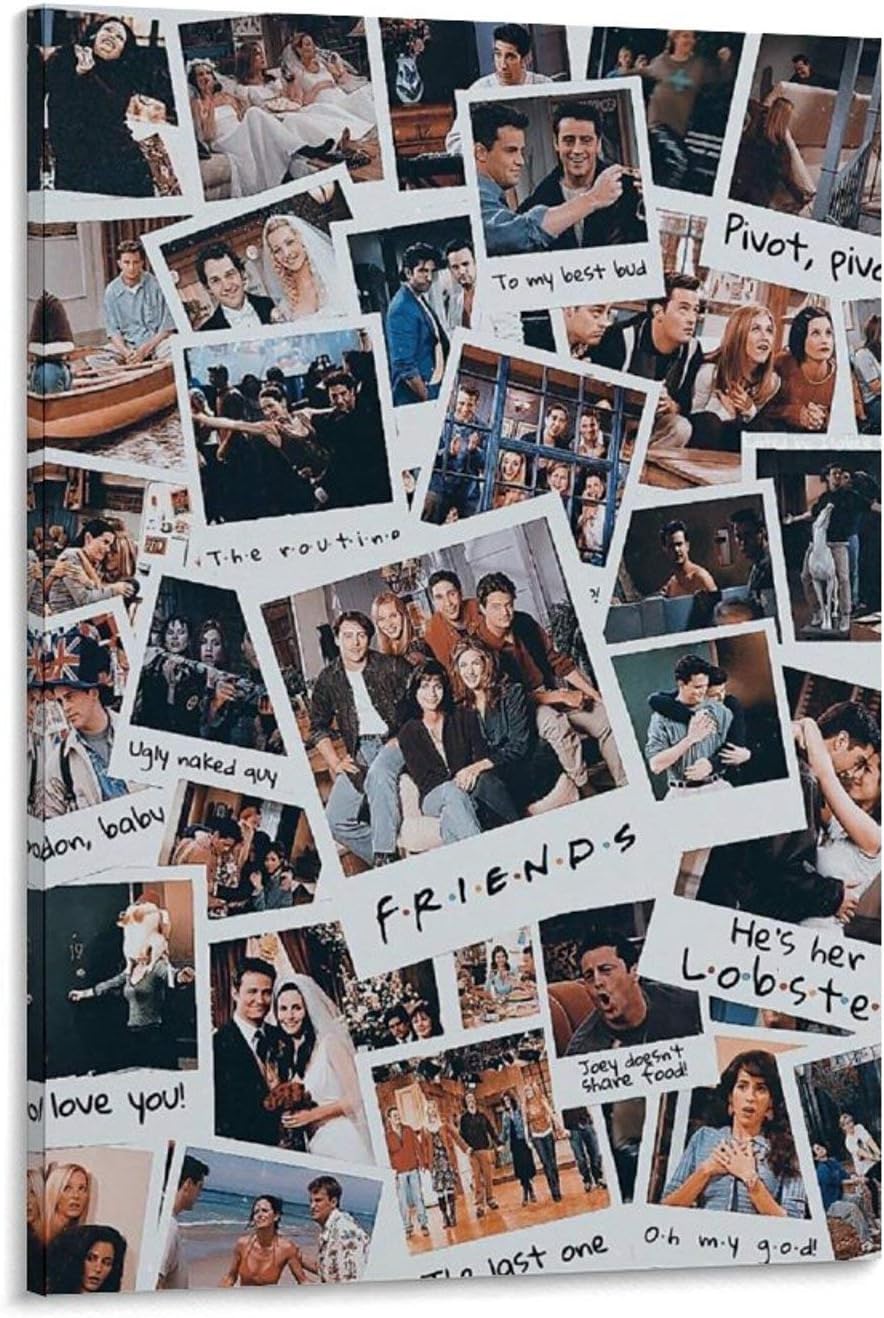 Amazon.com: QASD TV Show Friends Collage Poster Wall Decor Canvas Art