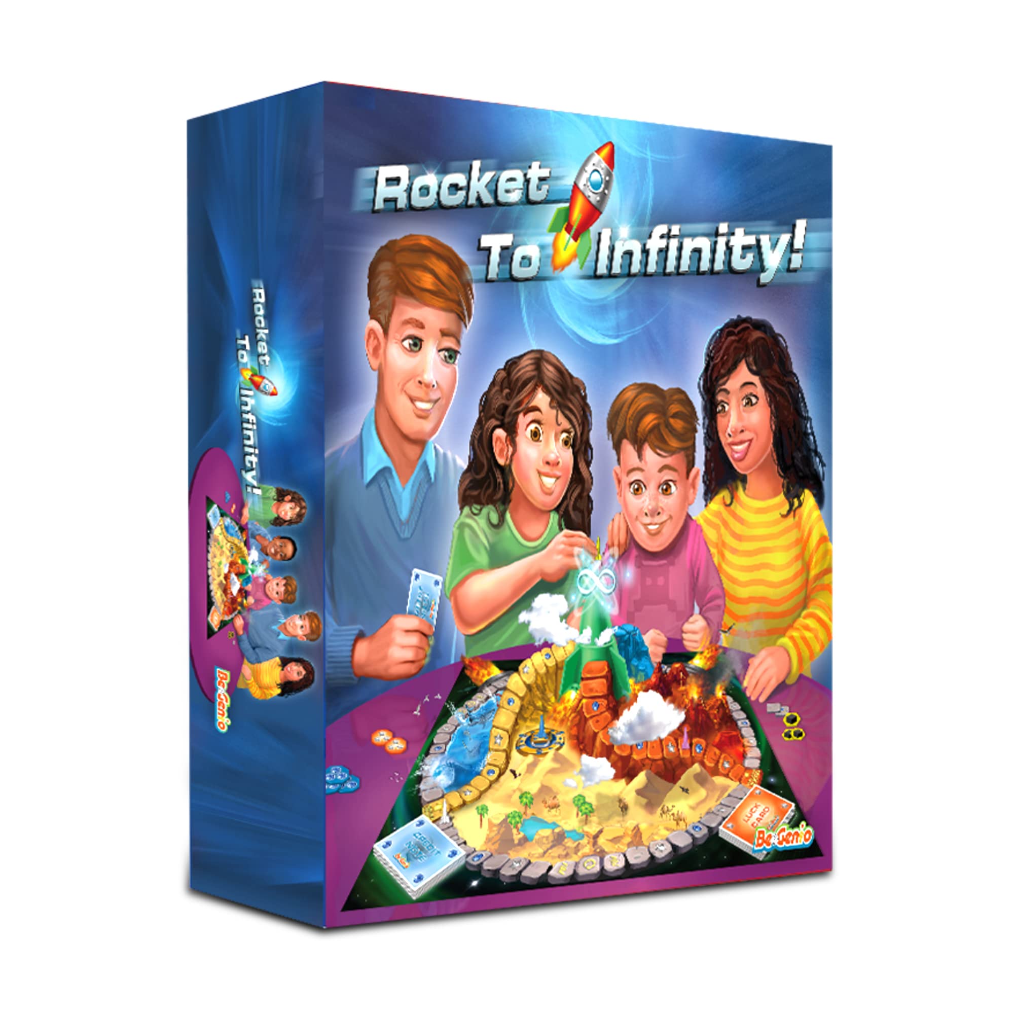 Rocket To Infinity- Math Board Game for Adults and Kids by BeGenio, Best Family Board Games, Educational and Exciting Math Games, Fun Space-Themed Numbers Tabletop Games