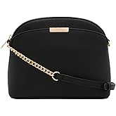 FashionPuzzle Saffiano Small Dome Crossbody bag with Chain Strap