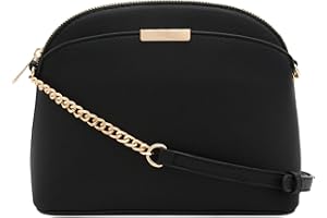 FashionPuzzle Saffiano Small Dome Crossbody bag with Chain Strap