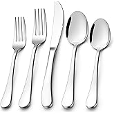 Amazon.com | HaWare 40-Piece Silverware Set, Stainless Steel Flatware ...
