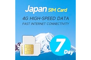 LBDCIOT Japan Data SIM Card 7- Day Unlimited Internet Data No Voice & Text for Japan Travel or Business Trip 2GB High Speed Data Per Day for Mobile Phone Network or Other Communication Equipment
