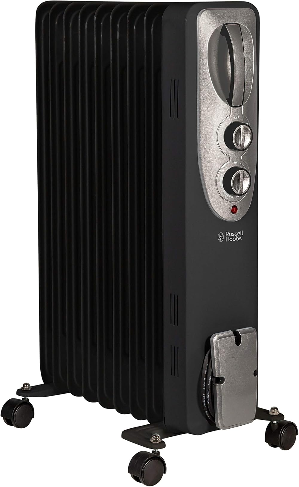 Russell Hobbs 2kW Oil Filled Radiator 9 Fin Portable Heater Black -AZ