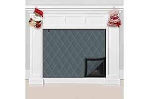 FOSLUOC Fireplace Cover, Fireplace Blanket Stops Cold Air Heat Loss for Winter Summer, Indoor Fireplace Draft Stopper (39" W x 32" H,Gray)