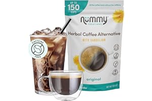 Nummy Creations 150 cup Original Instant Caffeine-Free Coffee Alternative with Dandelion. Coffee Substitute, Chicory Coffee 10.6oz