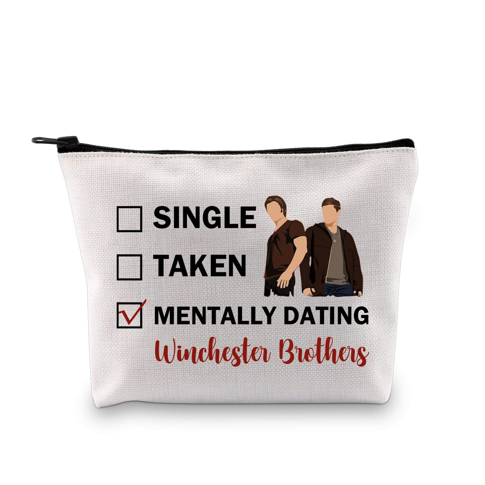 PYOUL Winchester B Inspired Gift Mentally Dating Winchester B Makeup Bag Winchester B Fans Cosmetic Bag (Dating Winchester B B)