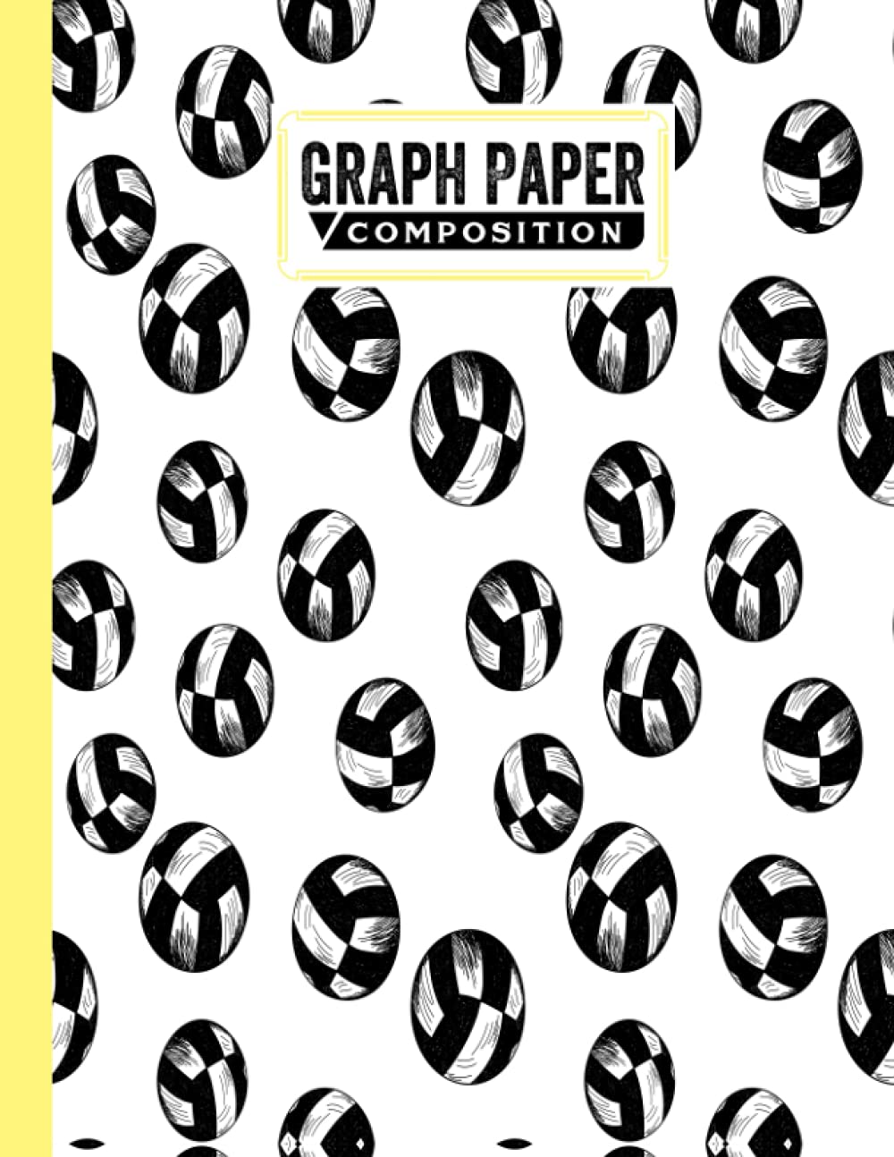 Graph Paper Composition Notebook: Volleyball Cover | Grid Paper Notebook, Quad Ruled, 100 Sheets, Size 8.5" x 11" by Tracey Ferencz