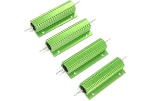 T Tulead 8 ohm Resistor 100W Aluminum Resistor Wirewound Resistors Pack of 4