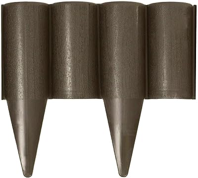 SolaDirect Brown Lawn Edging Palisade 2.5m with Ground Stakes