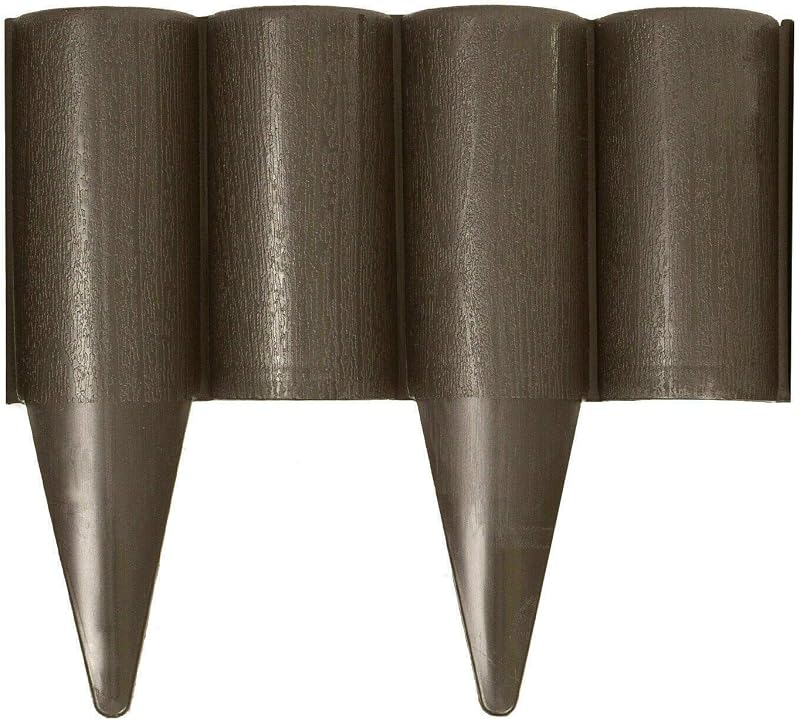 SolaDirect Brown Lawn Edging Palisade 2.5m with Ground Stakes