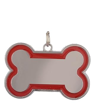 Foodie Puppies Bone Shape Collar Tag Cum Pendant for Dog/Puppy/Kitten/Cat (Color May Vary) - Small